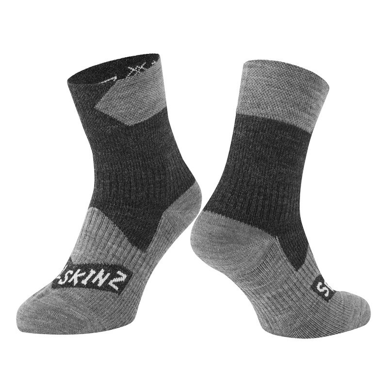 Socken SealSkinz Bircham schwarz grau Gr M