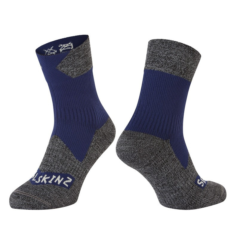 Socken SealSkinz Bircham blau grau Gr M