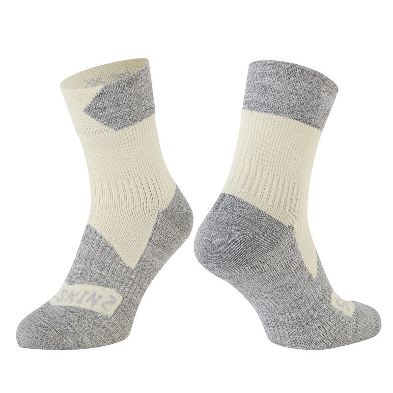 Socken SealSkinz Bircham creme grau Gr S