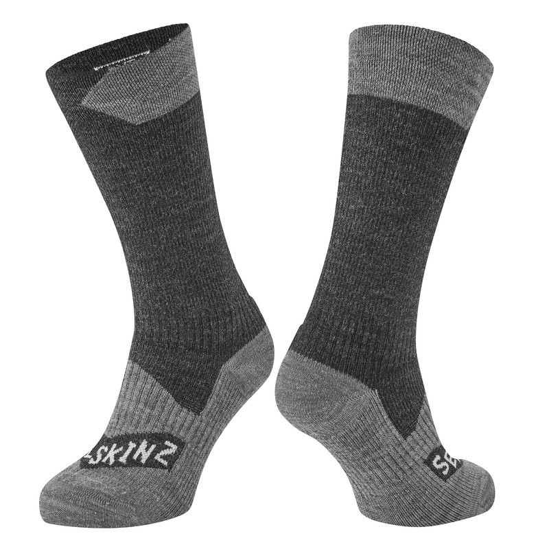 Socken SealSkinz Raynham schwarz grau Gr S