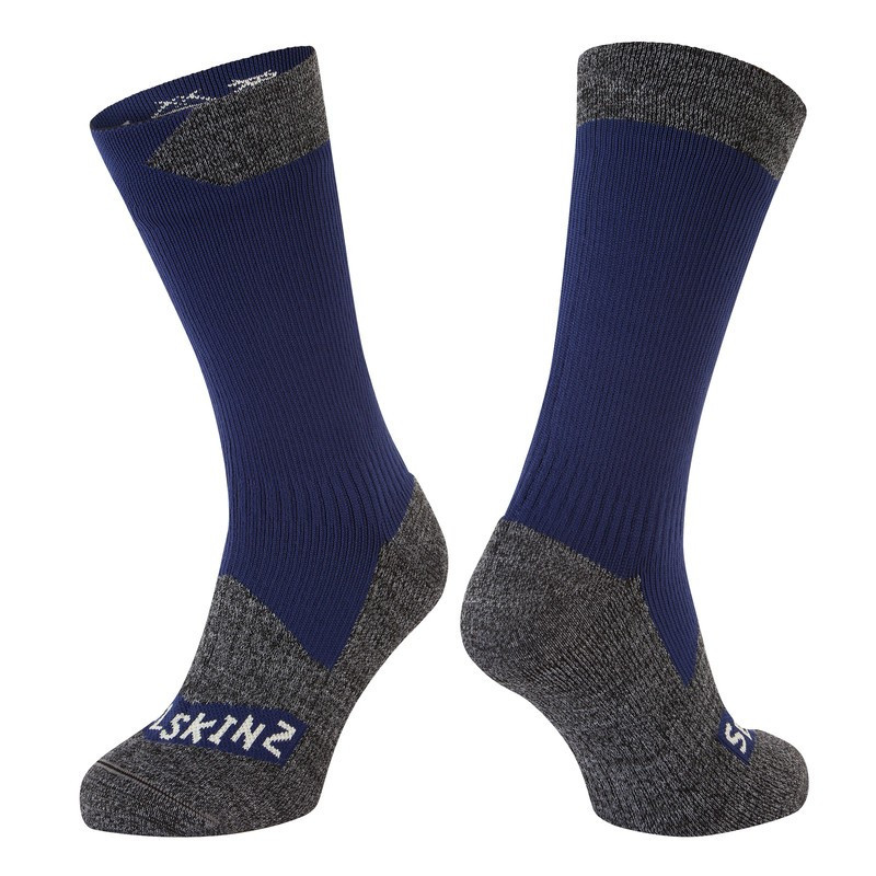 Socken SealSkinz Raynham blau grau Gr L