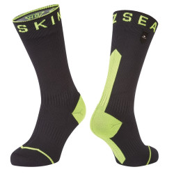 Socken SealSkinz Briston schwarz neon gelb Gr XL