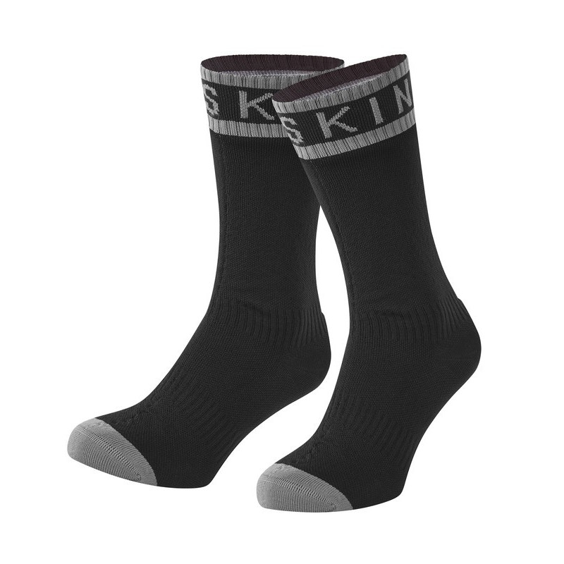 Socken SealSkinz Scoulton schwarz grau Gr S