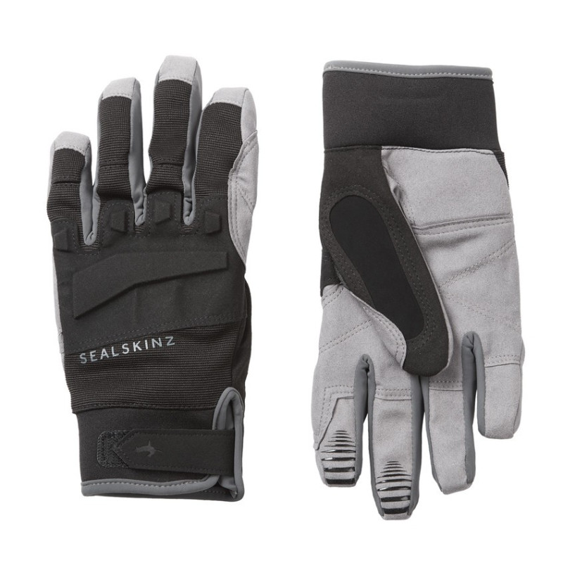 Handschuhe SealSkinz Sutton schwarz grau GrM