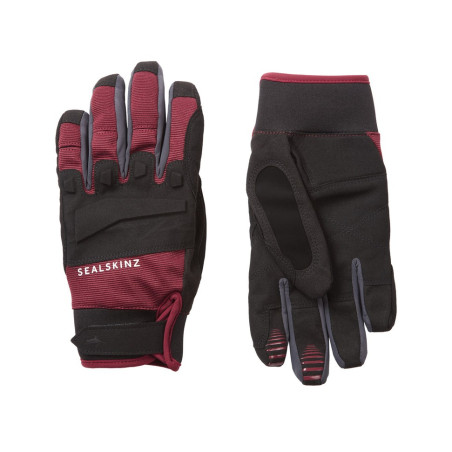 Handschuhe SealSkinz Sutton schwarz rot GrS