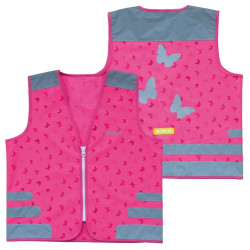 Sicherheitsweste Wowow Nutty Jacket fur Kinder pink mit Refl Streifen GrS