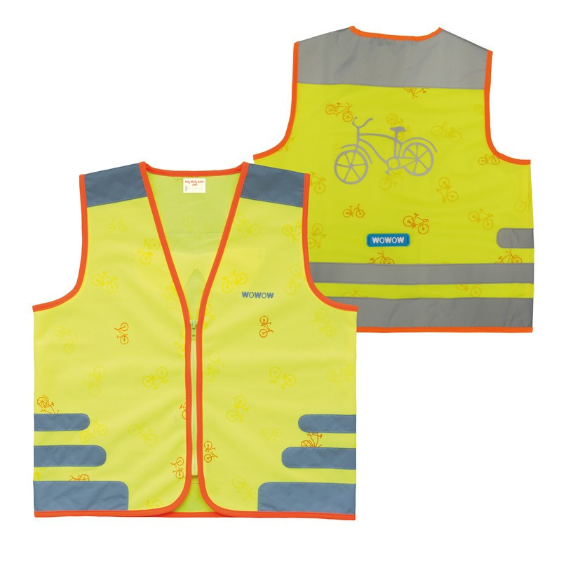 Sicherheitsweste Wowow Nutty Jacket fur Kinder gelb mit Refl Streifen GrXS