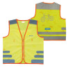 Sicherheitsweste Wowow Nutty Jacket fur Kinder gelb mit Refl Streifen GrXS