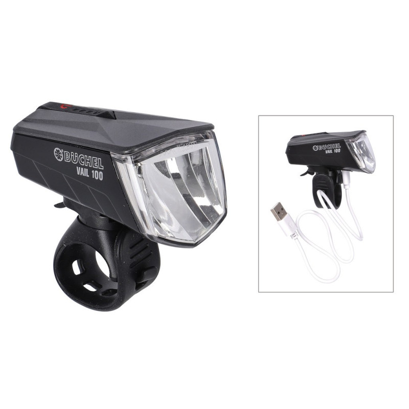 LED Batterie Scheinwerfer Buchel Vail100 100 70 40 15 Lux 2000 mAh Lenkerhalter