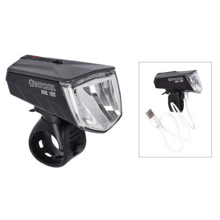 LED Batterie Scheinwerfer Buchel Vail100 100 70 40 15 Lux 2000 mAh Lenkerhalter