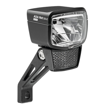 LED E Bike Scheinwerfer AXA Nxt 130 6 48V 130 Lux Gabel Lenkerbefestigung