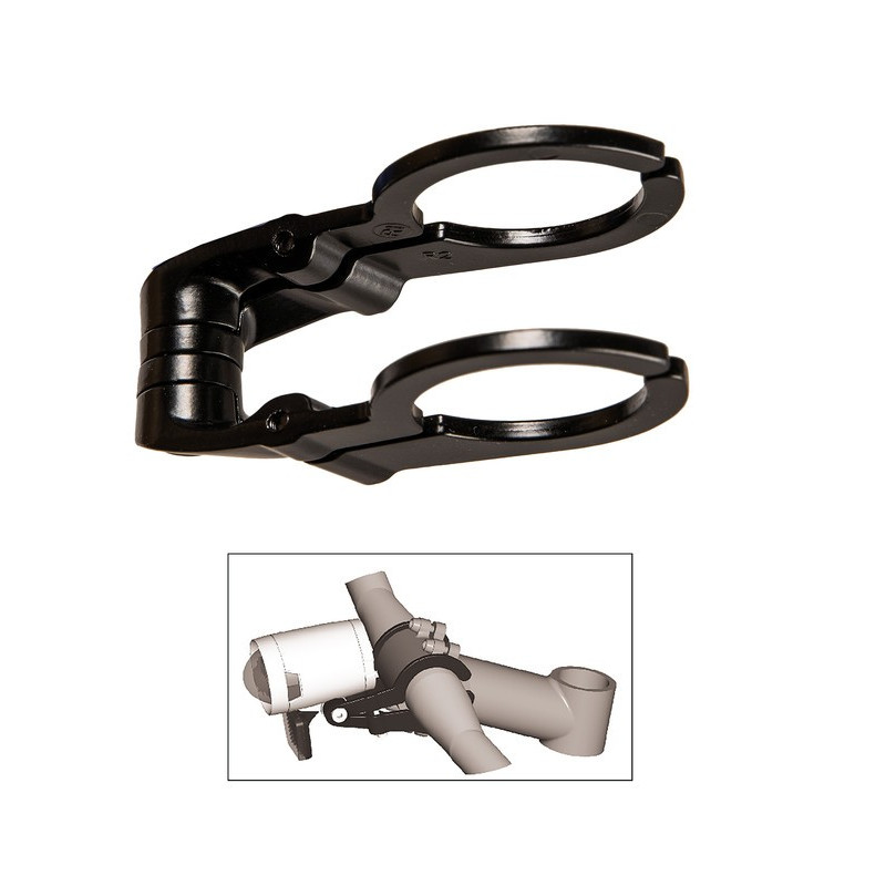 Scheinwerferhalter HERRMANS Dual Lenkerbefestigung 318mm schwarz