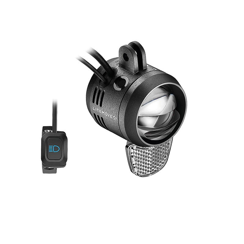 LED E Bike Scheinwerfer Litemove AC 210 12 V105 16 V 210 Lux Halterung oben