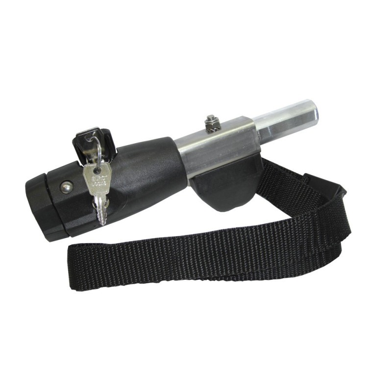 Deichselanschluss Weber mit Schloss mFuss und Fangb4 kant 250mm Aussenm