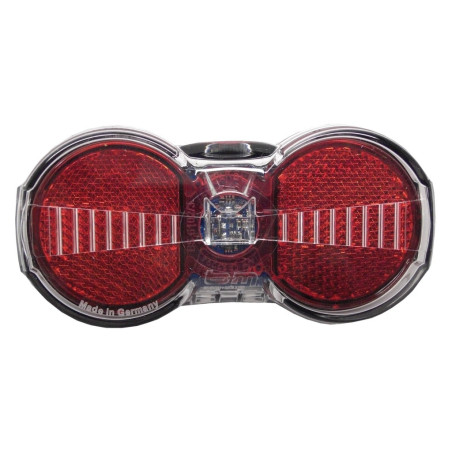 LED Dynamo Rucklicht bm Flat S Plus Standlicht Gepacktragerbefest 50 80mm