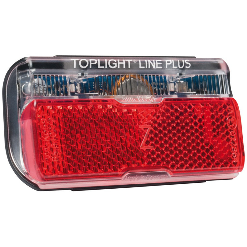 LED Dynamo Rucklicht bm Line Brake Plus Brems Standlicht Gepacktragerbef 50mm