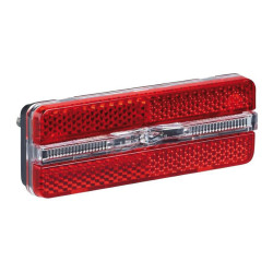 LED Dynamo Rucklicht BUCHEL Sunset Strip mit Standlicht Gepacktragerbefestigung