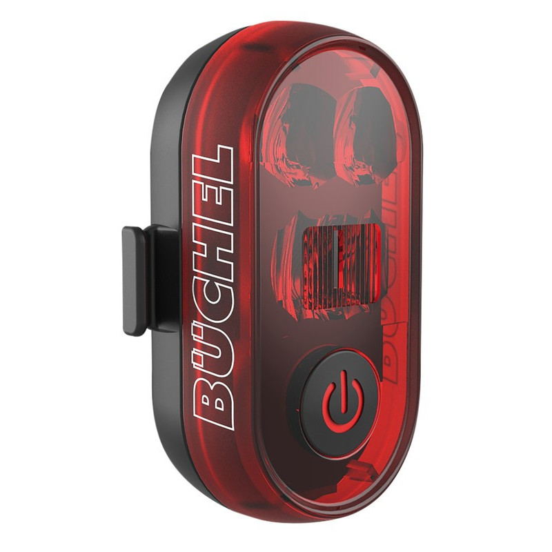 LED USB Rucklicht BUCHEL Micro Lens Tag Nachtmodus Sattelstutzbefestigung