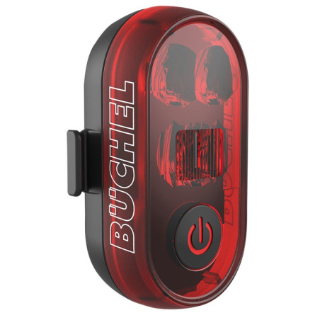 LED USB Rucklicht BUCHEL Micro Lens Tag Nachtmodus Sattelstutzbefestigung