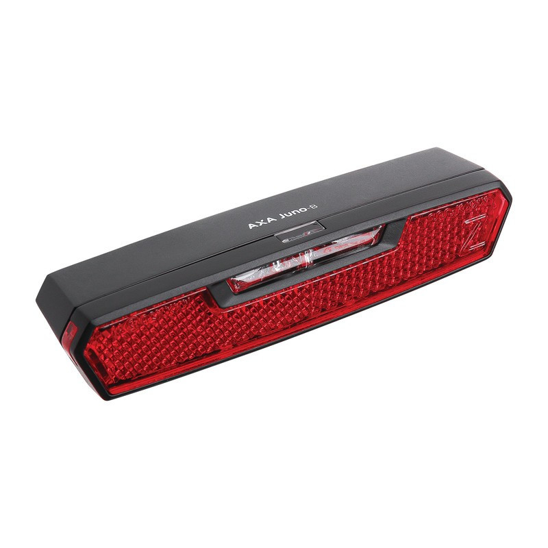 LED Batterie Rucklicht AXA Juno Battery Auto Off Gepacktragerbefestigung 80mm