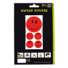 Stickerset Smiley Reflex Sticker orange 1x O 5cm 4x O 25cm