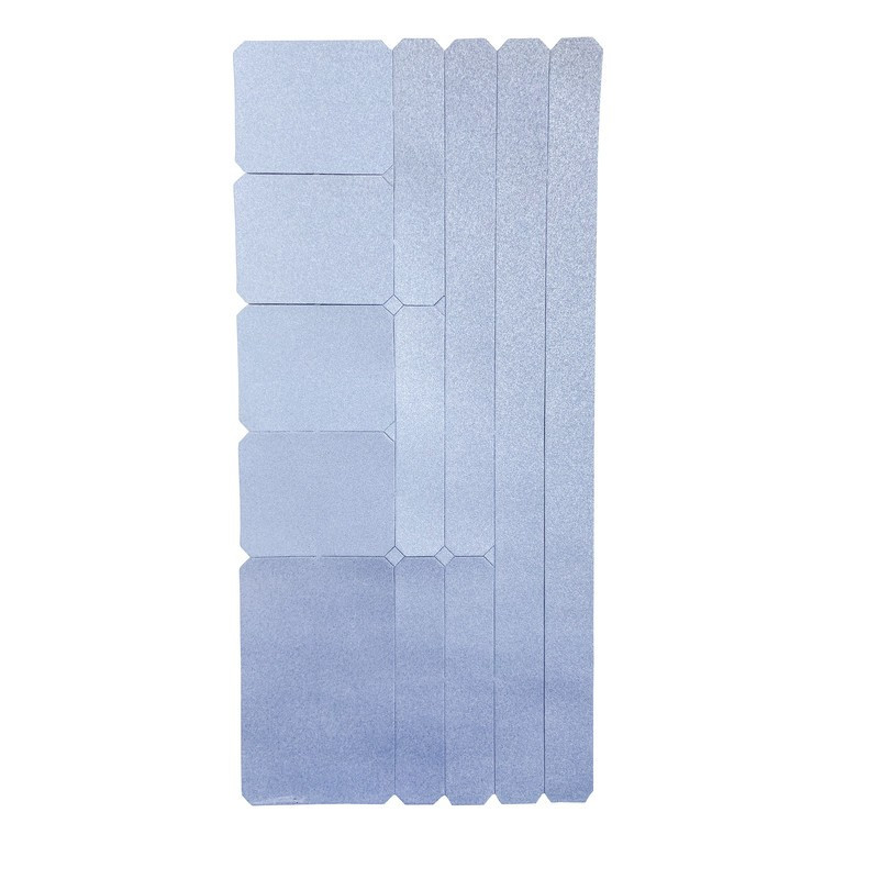 Stickerset WOWOW reflektierend 3M verschiedene Grossen grau 85x18 cm