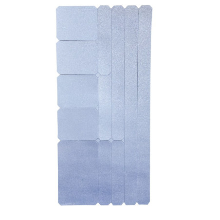 Stickerset WOWOW reflektierend 3M verschiedene Grossen grau 85x18 cm
