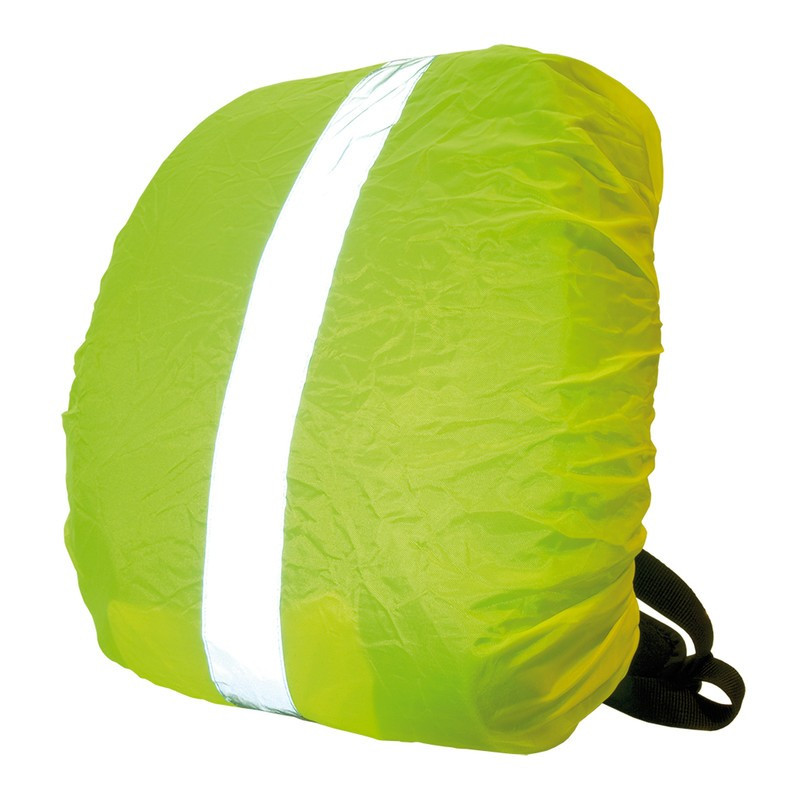 Rucksackhulle WOWOW gelb reflektierende Streifen m Tasche