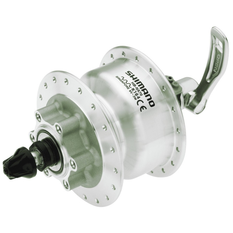 VR Nabendynamo Shimano DH3D32 100mm 36 Loch silber 6 Loch SNSP