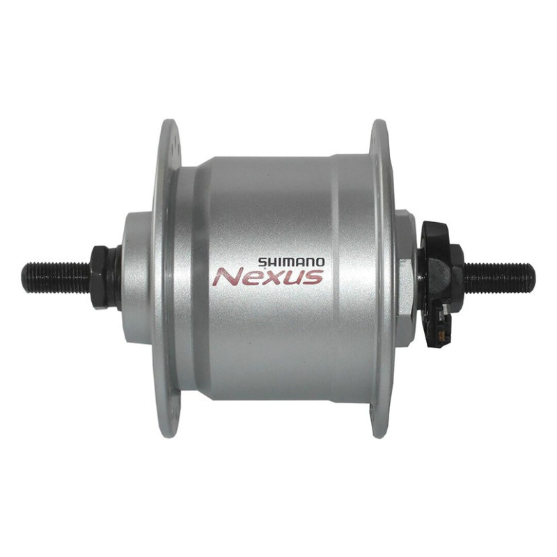 VR Nabendynamo Shimano DHC3000 100mm 36 Loch silber Vollachse