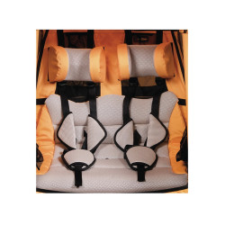 XLC Textilsitz mit Gurtsystem BS X125 DUO S marigold anthrazit
