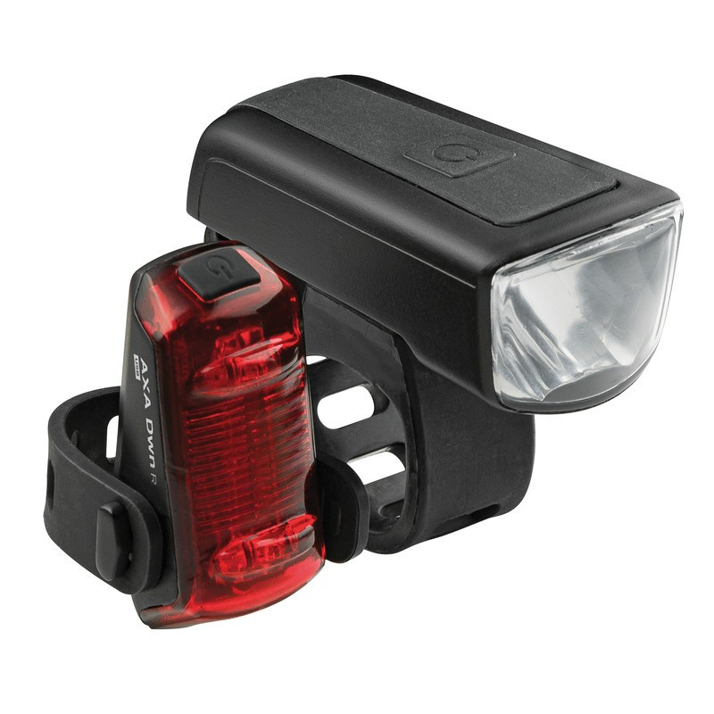 LED Akku Beleuchtungsset AXA Dwn 50 Dwn 50 Front und Dwn Rucklicht USB