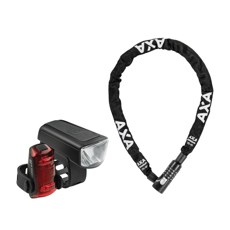 Schloss Licht Kombi AXA Safety Set Dwn 50 Set Absolute C50 90