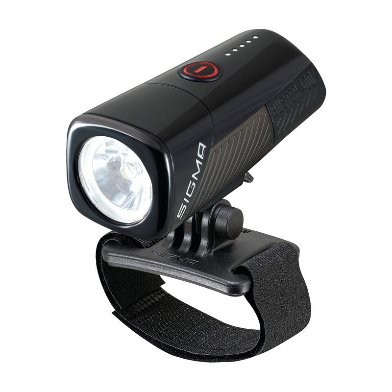LED Helmleuchte SIGMA Buster 400 HL schwarz mit Universalhalterung
