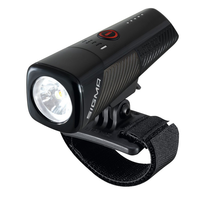 LED Helmleuchte SIGMA Buster 800 HL schwarz mit Universalhalterung