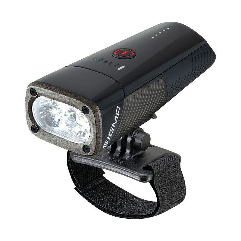 LED Helmleuchte SIGMA Buster 1600 HL schwarz mit Universalhalterung