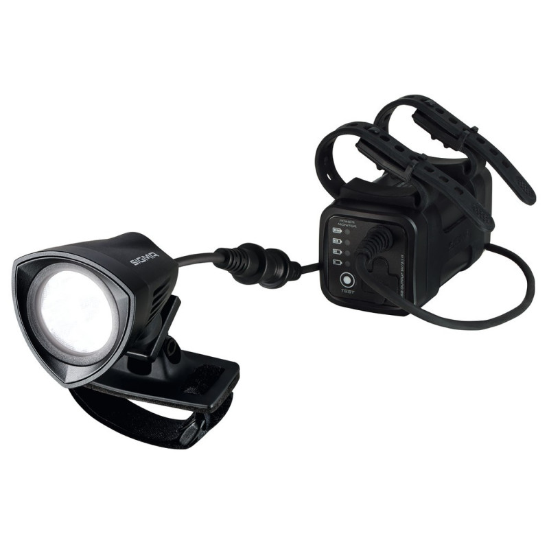 LED Helmleuchte SIGMA Buster 2000 HL schwarz mit Universalhalterung