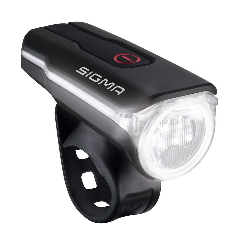 LED Akku Scheinwerfer SIGMA Aura 60 USB 60 Lux mit Lenkerhalter