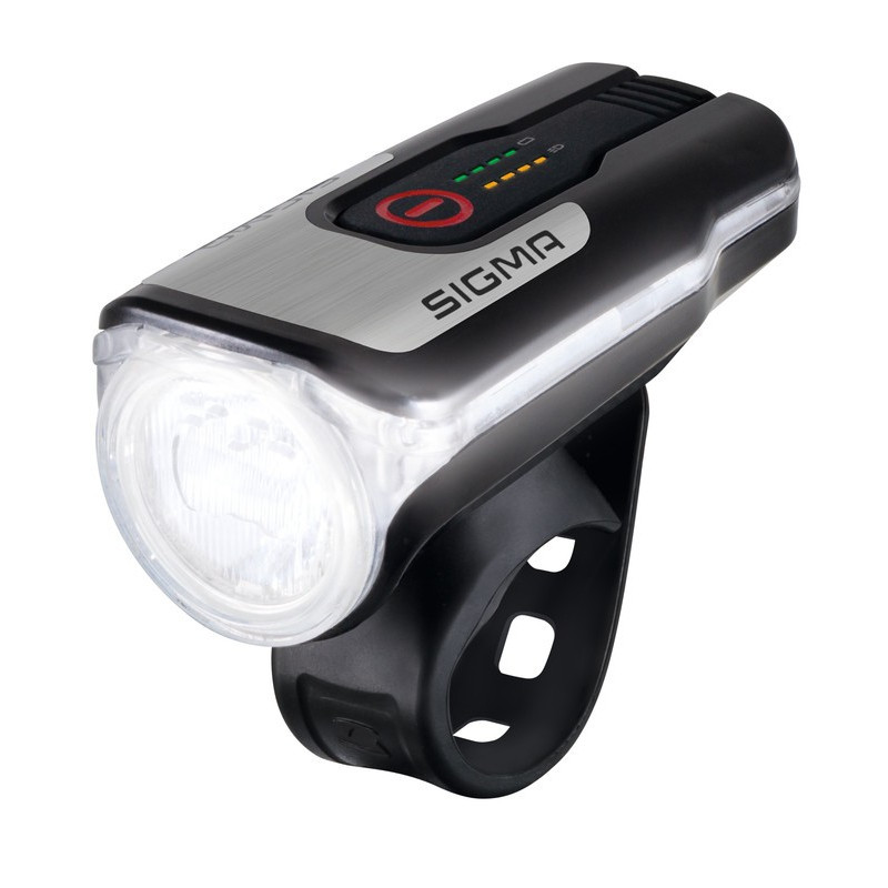 LED Akku Scheinwerfer SIGMA Aura 80 USB 80 Lux mit Lenkerhalter
