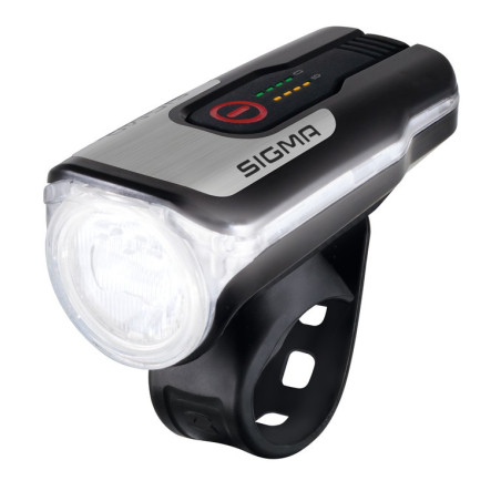 LED Akku Scheinwerfer SIGMA Aura 80 USB 80 Lux mit Lenkerhalter