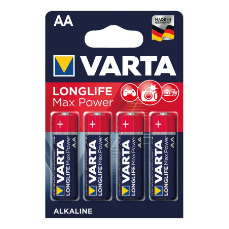 Batterie Varta Longlife Max Power Mignon Alkaline 15 V AA 4 Stuck