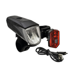 LED Akku Beleuchtungsset BUCHEL BLC 710 70 30 15 Lux 1300 mAh Micro Lens USB