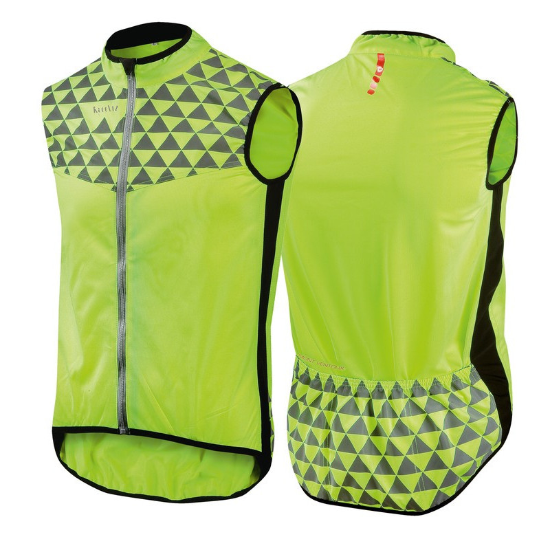 Sicherheitsweste Wowow Mont Ventoux gelb mit reflektierendes Band GrXS