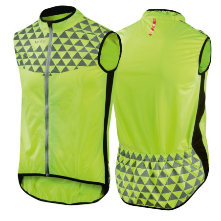 Sicherheitsweste Wowow Mont Ventoux gelb mit reflektierendes Band GrXS