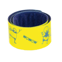 Reflexband Wowow Goyo fur Kinder gelb mit Aufdruck 38x3cm 2 Stuck