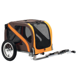 Fahrradanhanger Dog Mini 12 braun orange fur Achsmontage