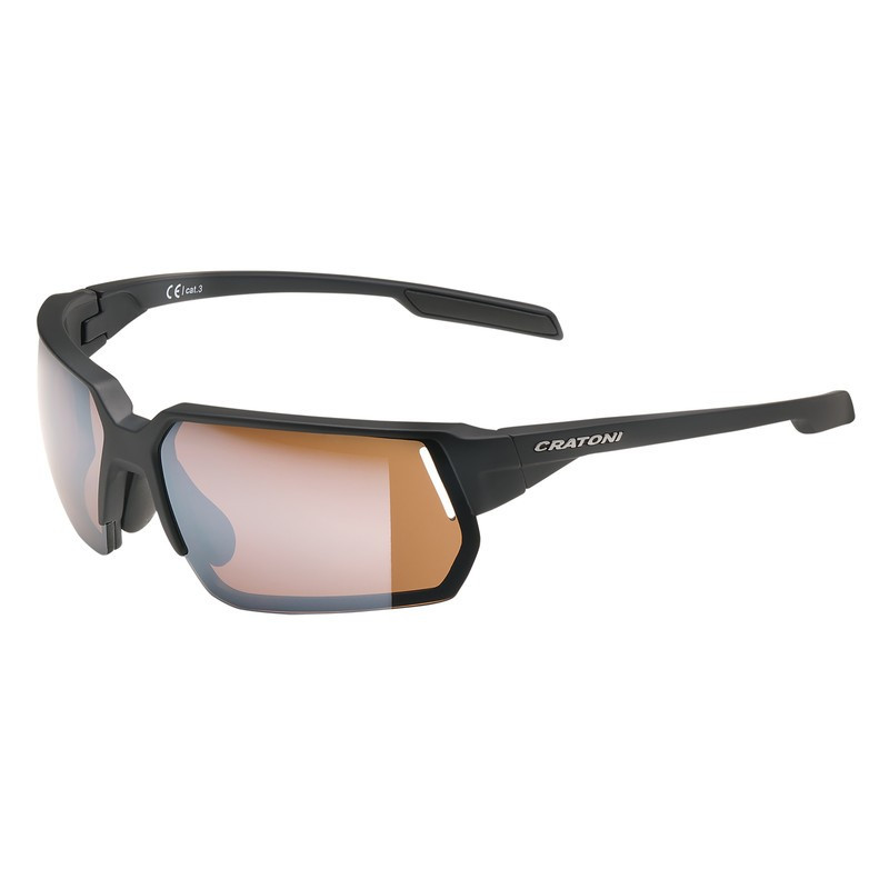 Sonnenbrille Cratoni C Lite COLORSport sw matt Glas ambersilber versp Kat3