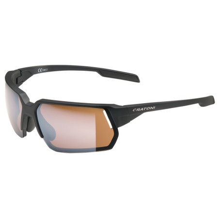 Sonnenbrille Cratoni C Lite COLORSport sw matt Glas ambersilber versp Kat3