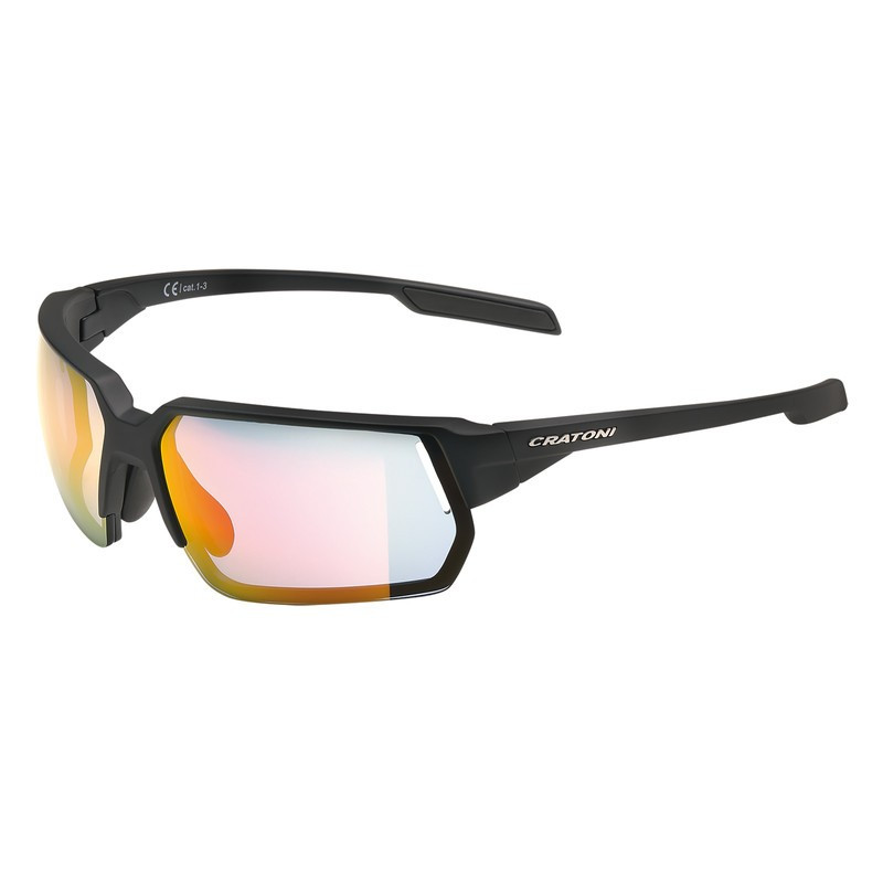 Sonnenbrille Cratoni C Lite NXT photochr sw matt Glas klar rot versp Kat1 3