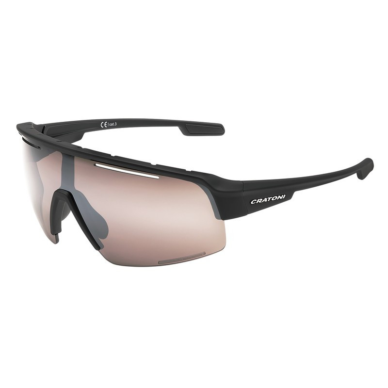 Sonnenbrille Cratoni C Matic COLORSport sw rubberGlas amber silber verspKat3